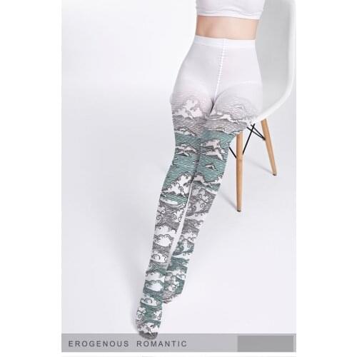 Blue wave stockings Japanese cosply style lolita summer thin Tights point High-quality Silk stockings shaping leggin 1order=1pc