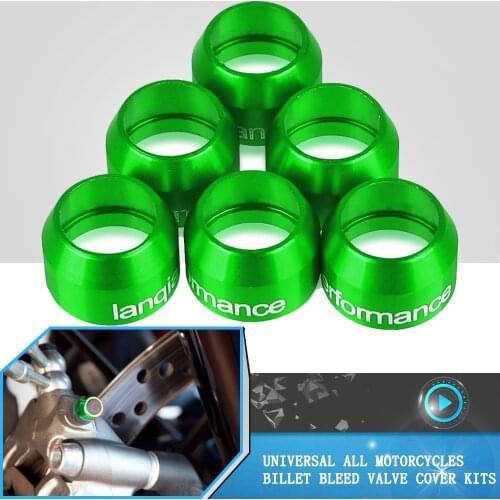 For Kawasaki ER-6f ER6N Z750 Z1000 ER-6n Z750R Z1000SX ABS 2011 2012 2013 Motorcycle Universal Billet Bleed Valve Cover Kit Part