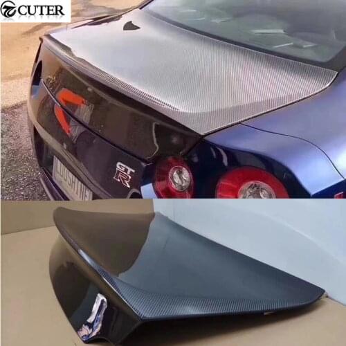 GTR GT-R R35 Carbon fiber FRP Rear trunk hood cover for GTR GT-R R35 car body kit 09-17