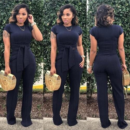 HGTESpring autumn solid color casual two-piece sportswear ladies clothes short sleeved lace pant suit fashion club 2 piece set