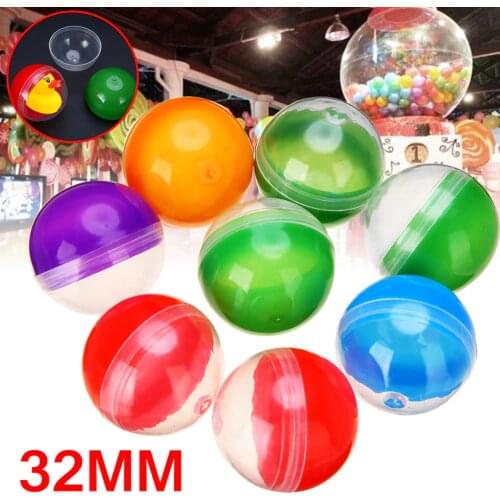 10Pcs/set 32mm Diameter Vending Machine Empty Round Toy Capsules Mix Color 1.2inch Funny Kids Toy For Vending Machine
