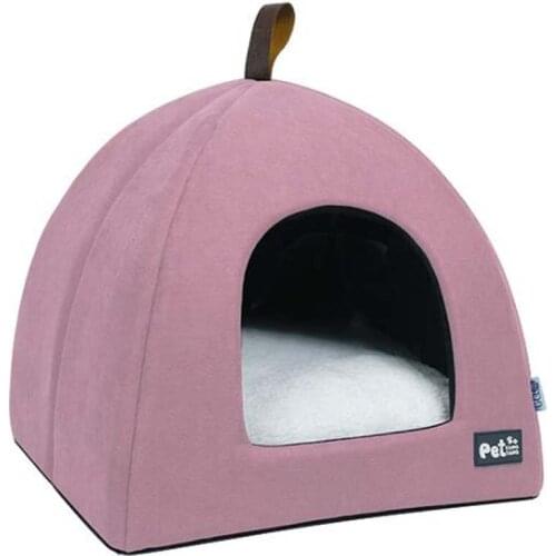 Cat Beds for Indoor Foldable Travel Small Dogs House Nest Pet Rabbit Cave Washable Removable Mat Cozy Sleeping Bed For Cats