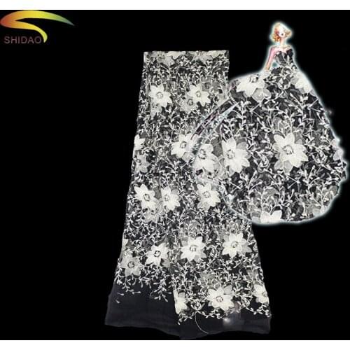 Niegrian best selling classic white flower embroidery lace textiles