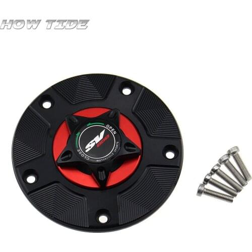 Logo 8 Colors CNC Aluminum Keyless Motorcycle Accessories Fuel Gas Tank Cap Cover for Suzuki SV650 SV 650 2003-2014