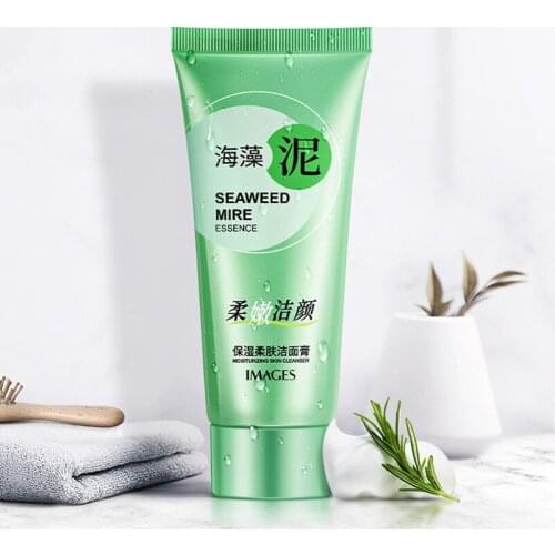 Deep Cleansing Lotion Moisturizing Refreshing Not Tighten Soothing Face Washing Gentle Softening Seaweed Mud Facial Cleanser