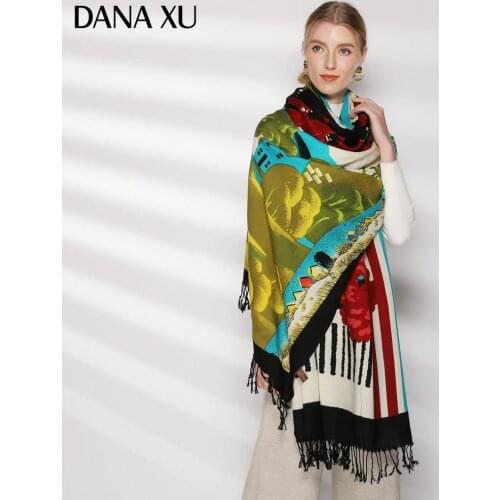 Fashion Winter Scarf For Women Scarf Cashmere Warm Plaid Pashmina Scarf Luxury Brand Blanket Wraps Female Scarves And Shawls