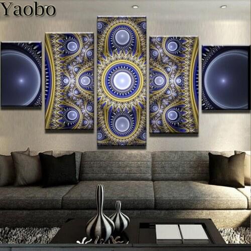 5 Pieces 5D Diy Diamond painting Abstract religious icons Diamond mosaic Full drill Square round embroidery kit Modular Painting