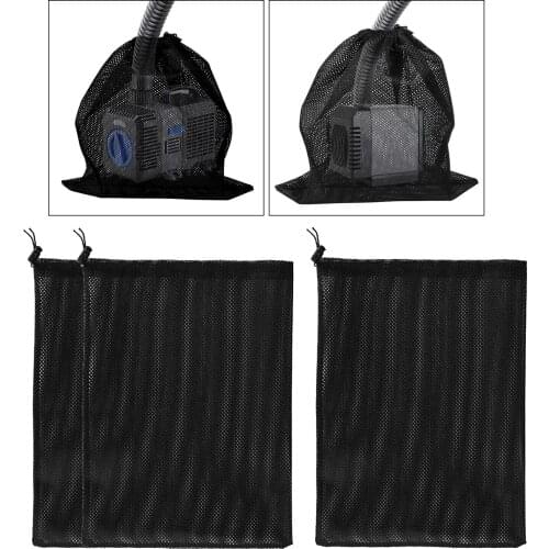Set of 3 Pump Barrier Bag Pond Pump Filter Bag Media Bag Pump Mesh Bag for Fish