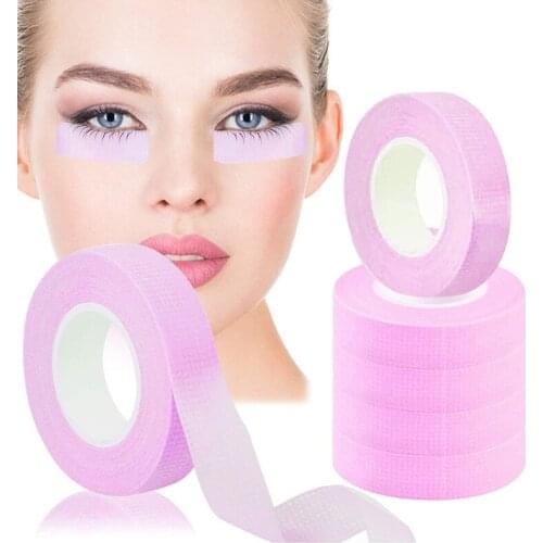 6 Rolls Eyelash Extension Eye Pads Pink/Purple/Blue Medical Eyelash Sticker Tape Paper Under Patches Tool for False Lashes