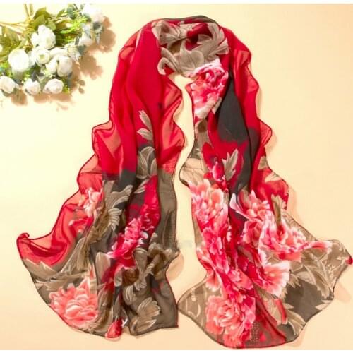 New Fashion Scarf Women Scarves Spring Winter Print Color Chiffon Scarf Soft Smooth Silk Women Phasmina Shawl Foulard Femme 1640