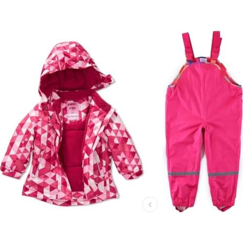 Boys and girls autumn and winter jackets childrens jackets for boys and girls outdoor suits rainproof and windproof plus velvet