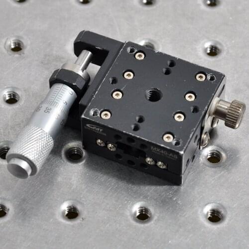 X-axis one-dimensional displacement adjustment table GMT MX40-AS manual precision fine-tuning mobile sliding table aluminum 40mm