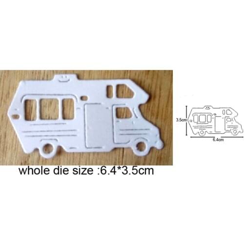 School Bus Dining Car Metal Cutting Dies for DIY Scrapbooking Album Card Making Decorative Craft Embossing Die Cut Stencils dies
