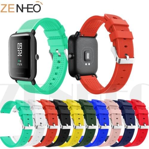 Smart Accessories Strap Double Color Wristband Strap for Xiaomi Huami Amazfit bip Youth Smart Watch 20mm Replacement Watchband