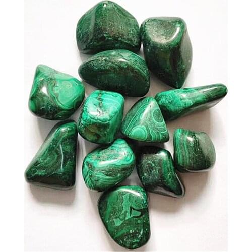 Green Malachite Tumbled Stones Natural Quartz Crystals Gems For Healing Reiki