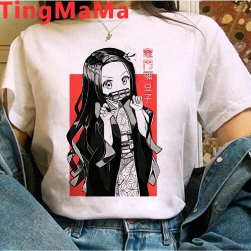 Demon Slayer Kimetsu No Yaiba Tanjirou Kamado t-shirt summer top female japanese tumblr 2021 summer top t shirt white t shirt