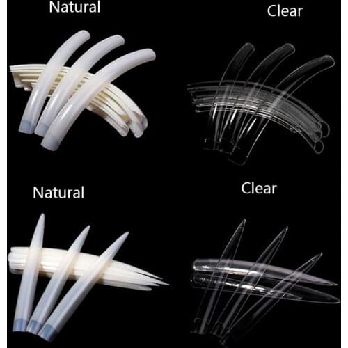 10pcs Curve Extra Long False Nail Art Tips Acrylic Fake Nail Tools Kit Stage Performances Decorative Fake Nails