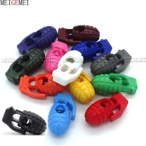 13pcs Colorful Grenade Cord Lock Spring Stopper Toggle Clip for Paracord Boot Shoelace Rope Elastic Band DIY Accessories