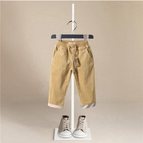2020 Korean Solid Color Baby Boys Girls Corduroy Trousers Autumn Girl Baby Cotton Pants Loose Harem Children Pants Leather