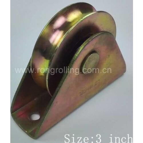 3 inch sliding door roller with one pcs 6203RS bearing groove U