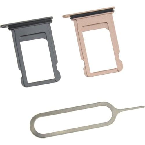ACCESFINE Sim Card Tray Holder Slot Replacement Part For iphone 8 8 Plus 3 Color in Stock SIM Card Tray with eject pin