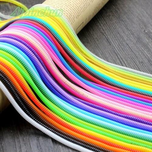Aipinchun Wholesale 50Pcs Color Data Charging Cable Earphone Protective Case Cover Sleeve For Iphone Android Spring Twine Rope