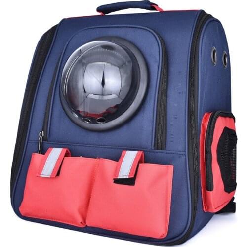 Large capacity new cat bag folding zipper pet space capsule too backpack pet out portable bag dog out portable bag