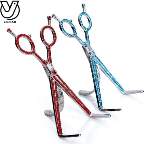 Fashion Hairdresser Scissors Professional Scissors-Shaped Zinc Alloy Mobile Phone Holder Is Suitable For 100% Smartphones
