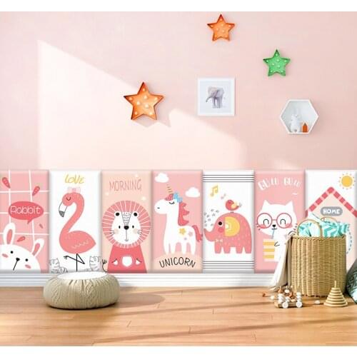 Cartoon Anti-Collision Waterproof Wall Stickers For Kids Rooms 3D Soft Wall Decoration Self Adhesive Home Wall Skirting Decor