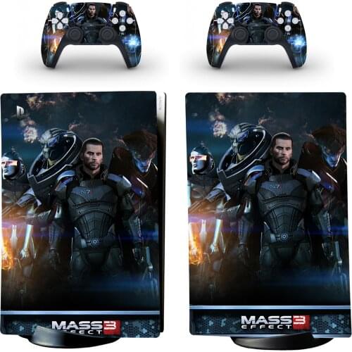 MASS EFFECT PS5 Digital Edition Skin Sticker for Playstation 5 Console & Controllers Decal Vinyl Protective Skins