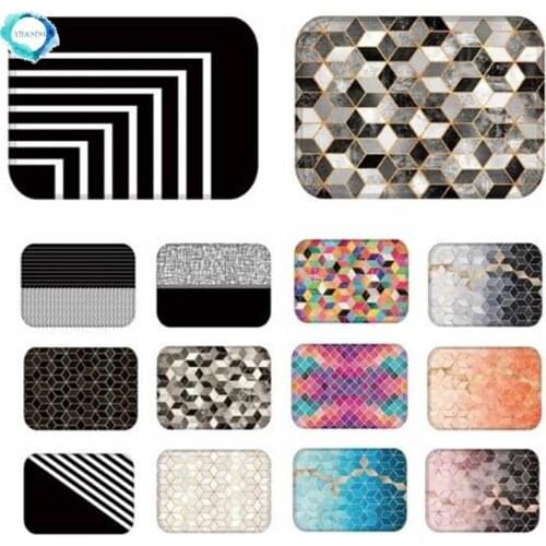 Geometric Pattern Anti-Slip Carpet Door mats doormats Outdoor Kitchen Bathroom Living room Floor Mat Rug 40x60cm