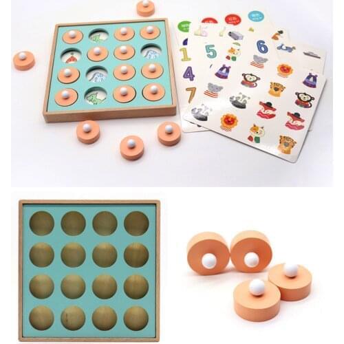 Newborn Baby Montessori Memory Color Shape Matching Game Intelligent Logic Chess Game Toys for Children Christmas Birthday Gifts