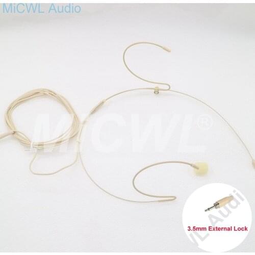 Pro Headworn Microphone Omni-directional Beige Headset Microphone For 3.5mm External Lock OM40-21