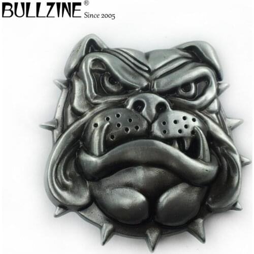 Bullzine retro British dog belt buckle Luxurious cowboy jeans gift belt buckle FP-02750 suitable for 4cm width belt