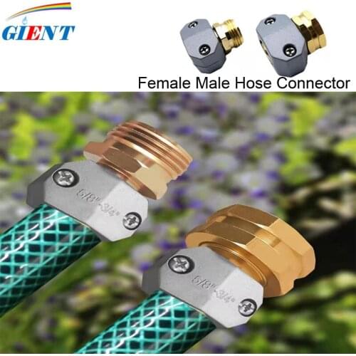 Garden Hose Connector Hose Repair Kit Aluminum Male Female Hose Clamp Mender Coupler Clamp Connector for 3/4'' or 5/8'' Hose