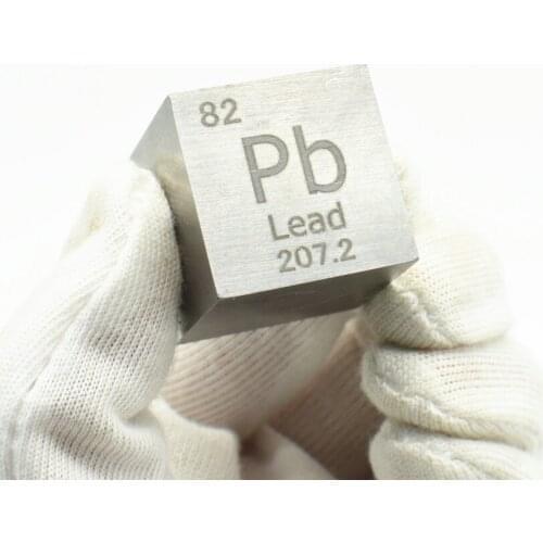 Lead Metal 1 Inch 25.4mm Density Cube 99.99% Pure for Element Collection