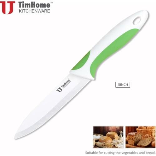 Timhome 5 inch Utility Ceramic Knife fruit vegetable knife lightly