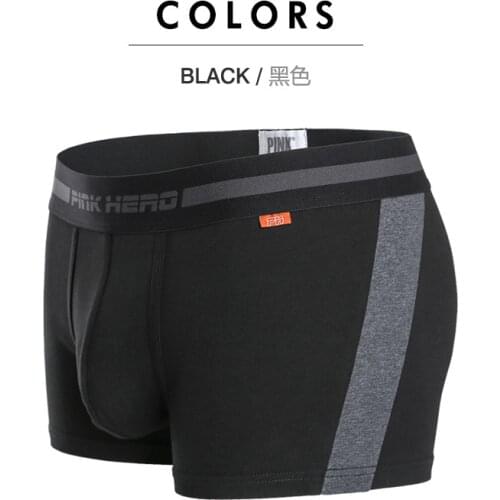 2021 Brand Pink Hero High Quality Cotton Mans Underwear Men Shorts Comfortable Patchwork Men Panties Fashion Sexy Male Boxers