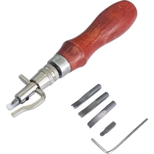 Grooving Device DIY Leather Tool For Processing the Edges of the Skin Leather Craft Stitching Hammer Fold Leather Working Tools
