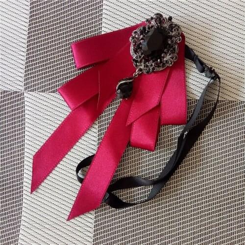 Vintage New Woman Brooches Long Big Ribbon Bowknot Wedding Man Brooch Fashion Bow Tie Jewelry Shirt Dress Suits Accessories