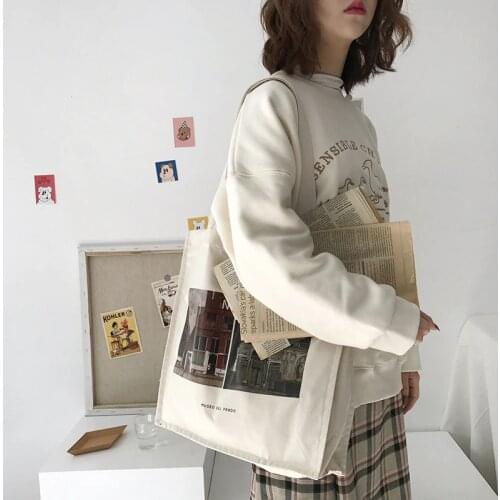 Women Canvas Shopping Bag Prado Museum Pictures Female Cotton Cloth Shoulder Bag Eco Handbag Tote Reusable Grocery Shopper Bags