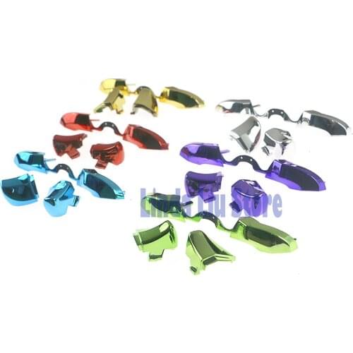 30sets/lot For Xbox One Chrome Plated Top Bumper Trigger Buttons for XBOX ONE Elite Model Controlle LB RB LT RT Buttons