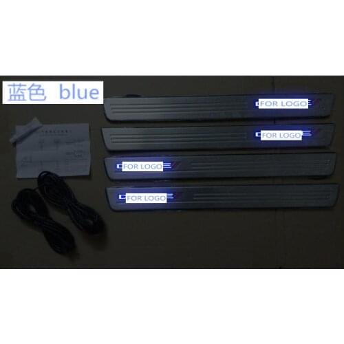 Car styling ACCESSORIES For Dodge Journey / Jcuv 2013-2016 LED Door Scuff Sill Plates Kick Step Entry Trim Cover Plate