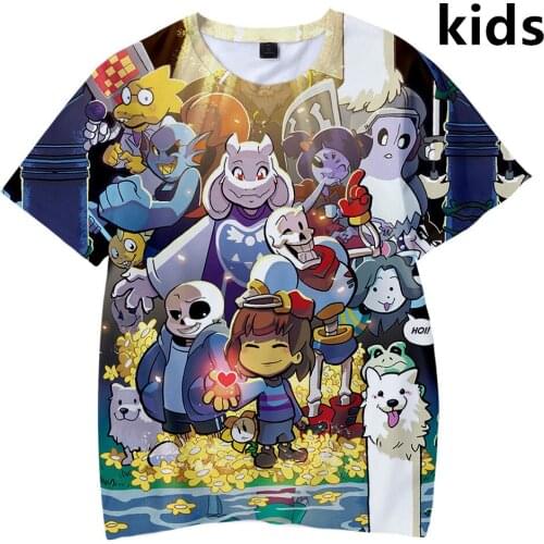 3 To 14 Years kids t shirt Undertale Sans Game 3D printed t-shirt Boys Girls Funny Harajuku tshirt Tee Children Clothes