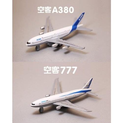 Simulation Miniature Alloy Model Airbus 777 A380 Airliner Aircraft With Pull Back Toy Model Decoration