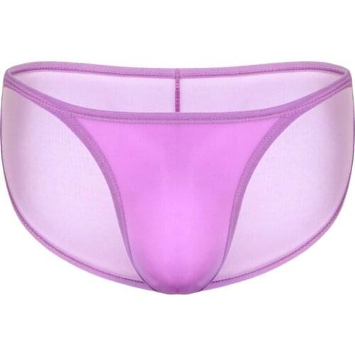 Mens Underwear High Quality Low Waist Solid Color Underpants Soft Transparent Breathable Briefs Panties Ropa Interior Hombre