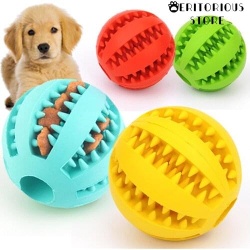 Soft Pet Dog Toys Toy Funny Interactive Elasticity Ball Dog Chew Toy For Dog Tooth Clean Ball Food Extra-tough Rubber Ball Dog