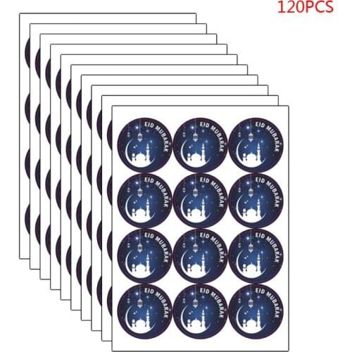 2021 New 10Sheets Ramadan Stickers Eid Mubarak Gift Box Label Paper Bag Seal Sticker
