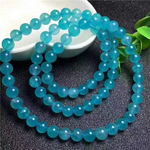 Natural crystal From Mozambique stone Polished Beads Bracelet AAA 7.2-7mm