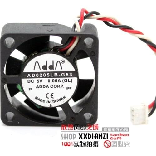 New ADDA AD0205LB-G53 25*25*10mm 2510 DC 5V 0.06A super-quiet 3 line projector cooling fan